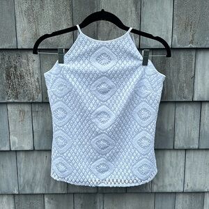 Lilly Pulitzer White Crochet Eyelet Top